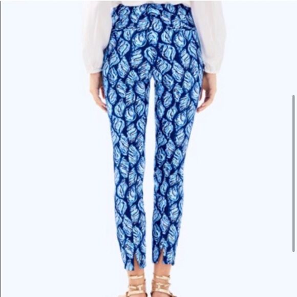 Lilly Pulitzer Keliani Stretch Pant High Tide Navy Blue - Picture 4 of 11